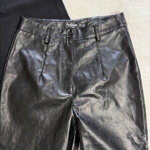 MISSGUIDED Black Faux Leather Pants NWT!